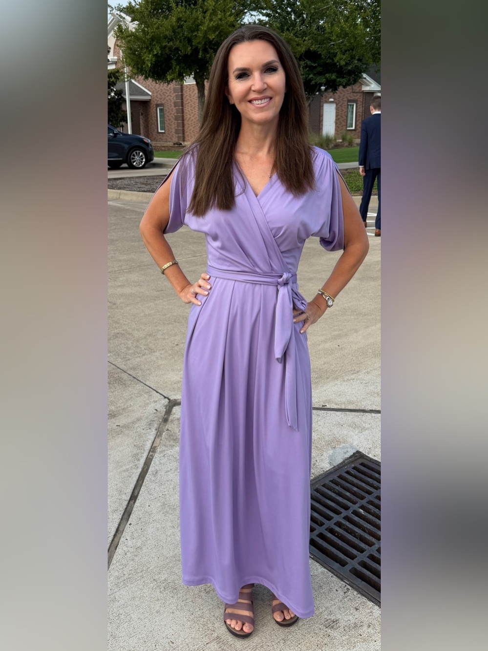Women's Lilac Dress with sash